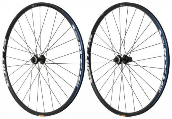 Колеса велосипедные Shimano MT35 переднее и заднее, 27,5", Center Lock, цвет черный EWHMT35FR7ME