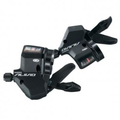 Манетки для велосипеда SHIMANO ALIVIO ESLM4000PA RAPIDFIRE PLUS, 3х9 скостей+троса+рубашки