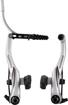 Тормоз для велосипеда Shimano задний V-brake, M432, серебристый, S70C, 16мм EBRM432RX41SSP