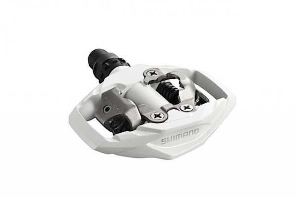 Педали SHIMANO для велосипеда  M530, SPD, с шипами, белые, EPDM530W