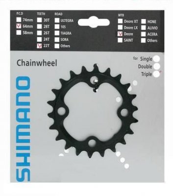 Звезда передняя для велосипеда Shimano Deore для FC-M590, 22T Y1LD22000