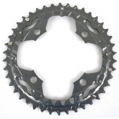 Звезда передняя для велосипеда Shimano Deore FC-M590-10, 42T AE серебристого цвета Y1MZ98020