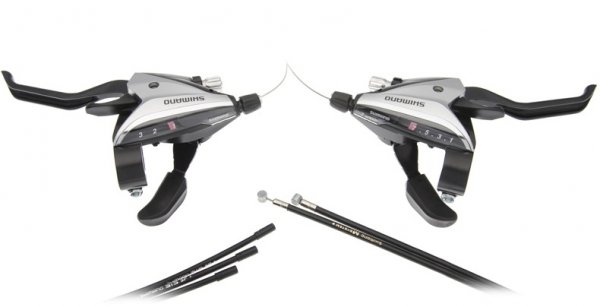 Шифтер/Тормозная ручка велосипедный Shimano Tourney EF65 левая/правая 3x8ск ESTEF65P8AS