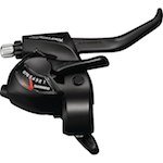 Шифтер/Тормозная ручка SHIMANO Tourney TX800, левый, 3 скорости, трос 1800 мм, черный, ASTTX800LBL