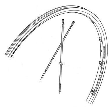 Спица SHIMANO для WH-6700-R, правая сторона, 304мм, 1штука Y4FP98090