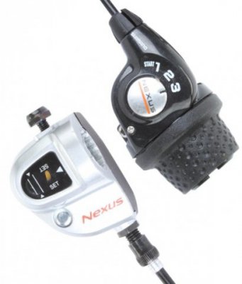 Шифтер SHIMANO Nexus 3S35E, 3скорости, с bell crank 6, оплетка, 1600мм цвет черный ASL3S35E160LSC