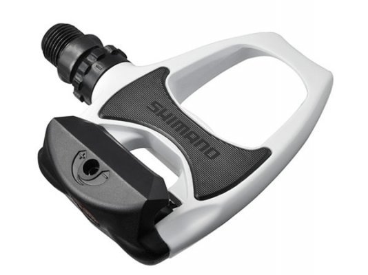 Педали SHIMANO R540W2, SPD-SL, с шипами, цвет белый EPDR540W2