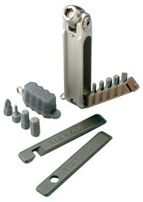 Набор торцевых головок и монтажных лопаток TOPEAK Tool Bar, 11 функций, серебристый