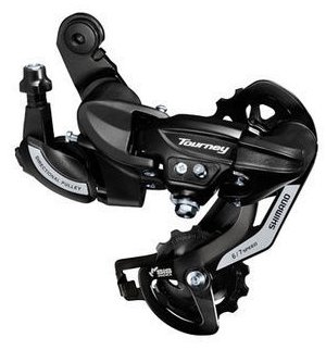 Переключатель задний SHIMANO Tourney TY500, 6/7 скоростей, крепление на петух