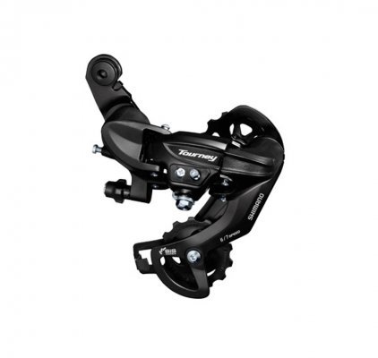 Переключатель задний SHIMANO Tourney TY300, 6/7 скоростей, крепление на петух