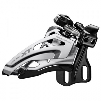 Переключатель передний SHIMANO XT M8020-E, E тип, side-swing, 2X11, верхняя тяга