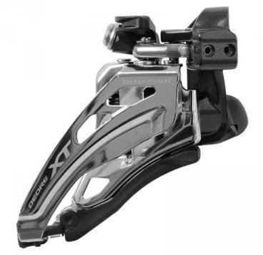 Переключатель передний SHIMANO XT M8020-L, нижний хомут, side-swing, 3X11, верхняя тяга