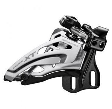 Переключатель передний SHIMANO XT M8020-E, E тип, side-swing, 3X11, верхняя тяга
