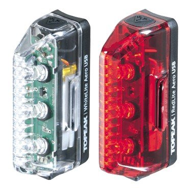 Фонари  TOPEAK Aero USB Combo, комплект, с зарядкой