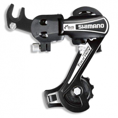 Переключатель задний SHIMANO Tourney, 6 скоростей, крепление на ось, черный