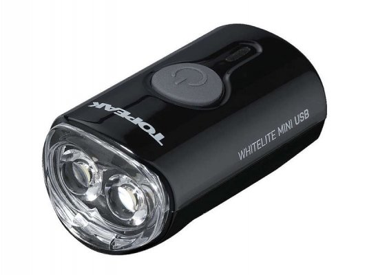 Передний габаритный фонарь с зарядкой TOPEAK WhiteLite Mini USB, черный