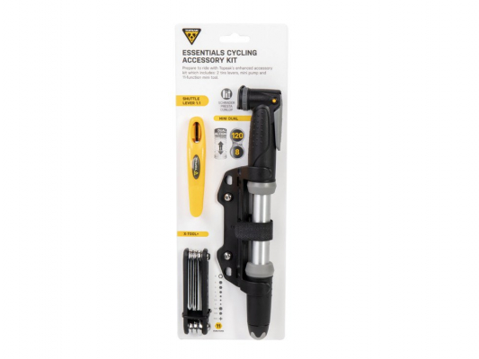 Комплект (мультиинструмент, монтажки, насос) TOPEAK ESSENTIALS CYCLING ACCESSORY