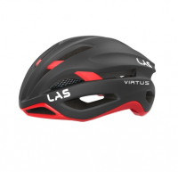 Велосипедный шлем  Las VIRTUS S-M, чёрный матовый с красным 