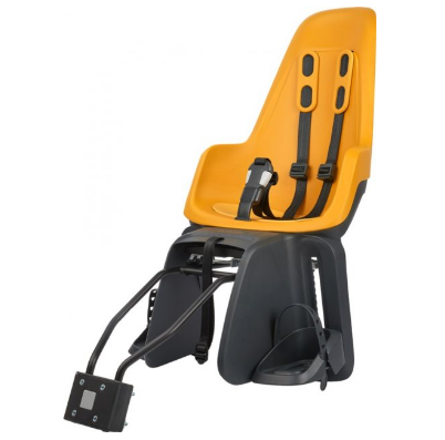 Велокресло Bobike ONE Maxi Frame, с креплением на багажник/раму, mighty mustard,