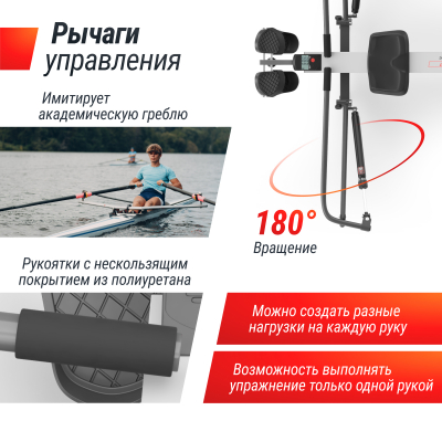 Гребной тренажер UnixFit гидравлический 320G