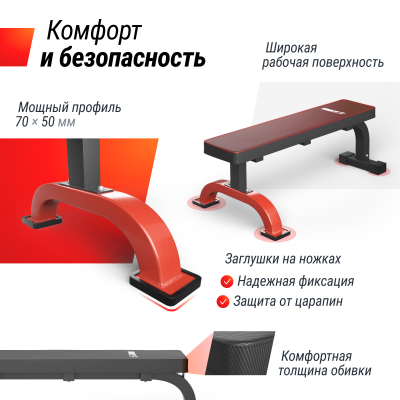 Скамья силовая горизонтальная UnixFit BENCH 120