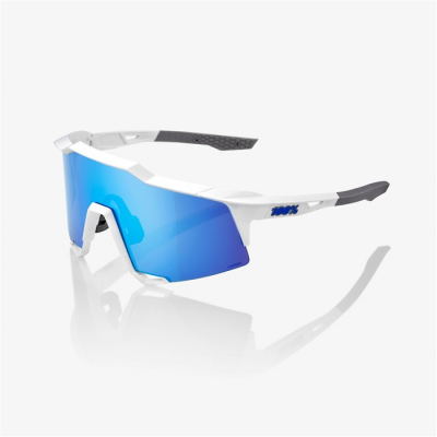 Очки спортивные  100% Speedcraft Matte White / HIPER Blue Multilayer Mirror Lens