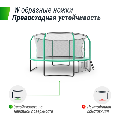 Батут  Unix line SUPREME GAME 14 ft (green)