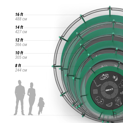 Батут  Unix line SUPREME GAME 14 ft (green)