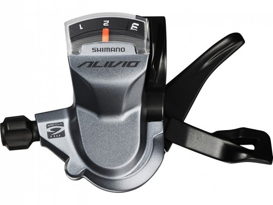 Шифтер  SHIMANO sl-m4000 alivio левый 3 передачи, трос 1800мм, с дисплеем, без уп.