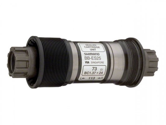 Каретка  SHIMANO bb-es25 шлицевая, вал:126мм, резьба: bsa 73мм, б/болтов, без.уп.