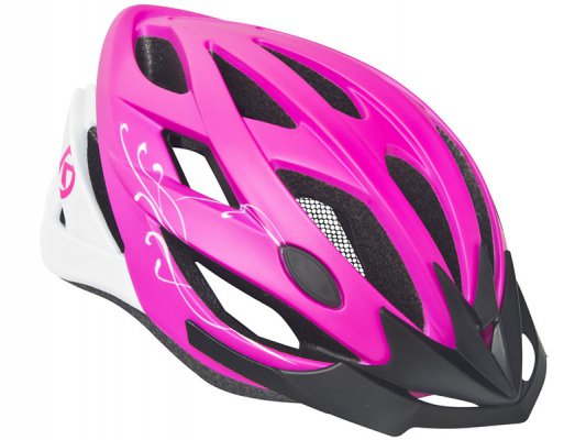 Шлем велосипедный Kellys diva. цвет: розовый/матовый белый. размер: m/l (58-61cm)