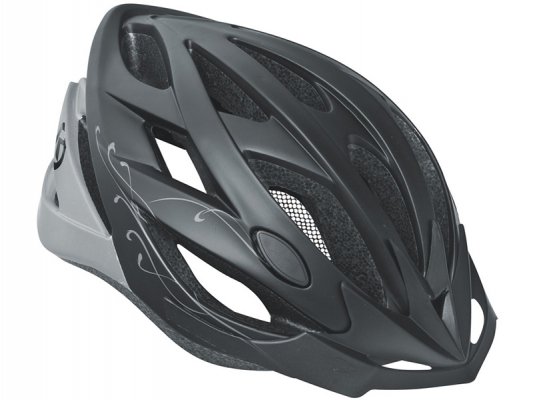 Шлем велосипедный Kellys diva. цвет: чёрный/матовый серый. размер: s/m (56-58cm)