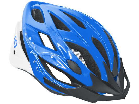 Шлем велосипедный Kellys diva. цвет: синий/белый. размер: m/l (58-61cm)