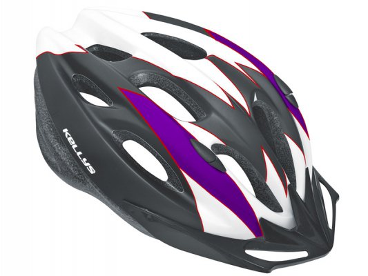 Шлем велосипедный Kellys blaze. цвет: белый/фиолетовый. размер: s/m (54-57см)