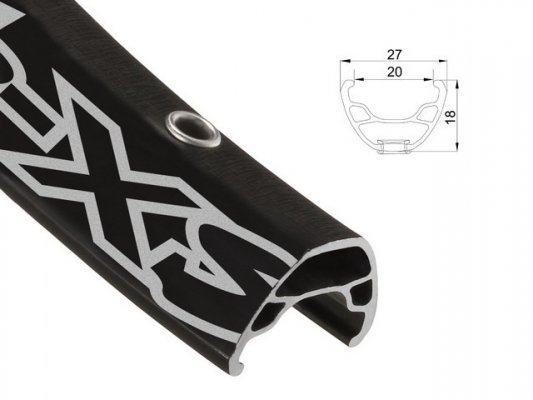 Велосипедный обод ALEX RIMS sx44, 26"x20ммх32н, двойной, a/v, d, sse, черный. (am, marathon, enduro)