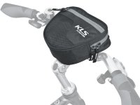 Сумка для велосипеда Kellys на руль Gasper объем: 1,0л. цвет сумки: черный. цвет полоски: серый. фурнитура: молнии YKK