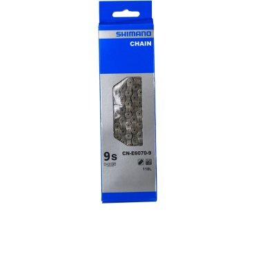 Цепь SHIMANO E6070, для Е-велосипеда, 9 скоростей, 118 звеньев, с ампульным пином