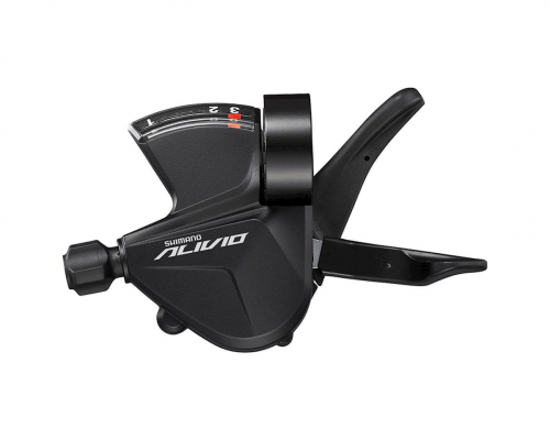 Шифтер велосипедный SHIMANO Alivio M3100-L, левый, 3 скорости, на хомут, c индикатором
