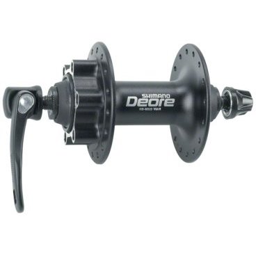 Велосипедная втулка SHIMANO DEORE EHBM525AALS, передняя, 36 отверстий, под дисковый тормоз, эксцентрик