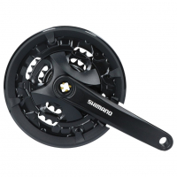 Велосипедная система SHIMANO Altus MT101, 170 мм, 44/32/22T, под квадрат, 3х9 скоростей, защита, черный