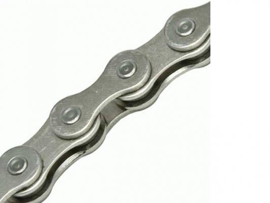 Цепь Z610HX, 1 ск., 1/2"x3/32"Х114, серебристая KMC в торг.уп.