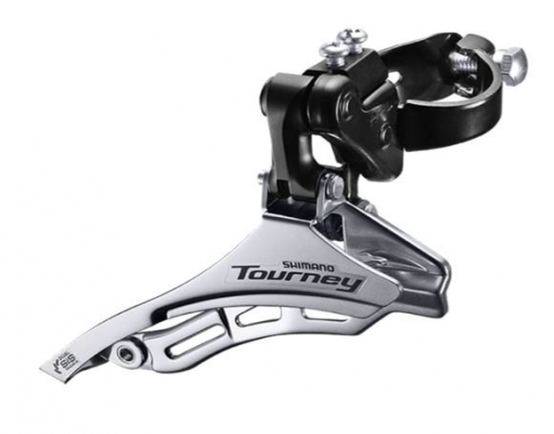 Переключатель велосипедный SHIMANO Tourney, передний, верхняя тяга, хомут 31,8, угол: 66-69°, для 42T