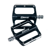 Педали 4BIKE K306SBLK, черные, 120х100х18 мм, 3 промподшипника, Cr-Mo ось, платформа из фрезерованного алюминия со сменными шипами