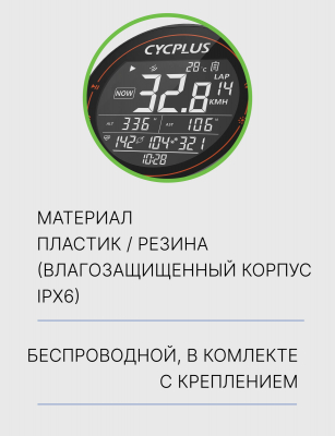 Велокомпьютер Cycplus M2 Bike GPS Computer
