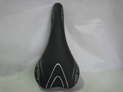 Седло Activ-Pro FM-801D,чёрное с серыми полосками TBS спортивное, размер 285-140мм.