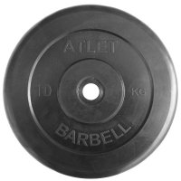 Диск обрезиненный черный Barbell d-26 10кг