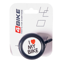 Велозвонок  4BIKE BB3202 Blk алюминий пластик (54 мм) черный