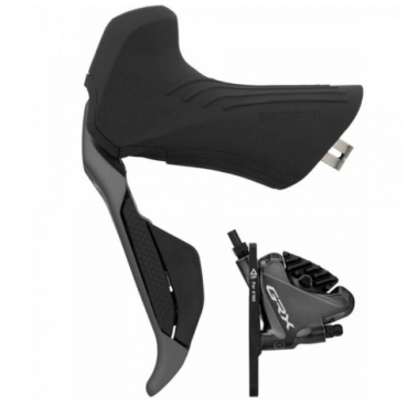 Тормоз велосипедный SHIMANO GRX ST-RX815/BR-RX810, левый, на 2 скорости. под дисковый тормоз
