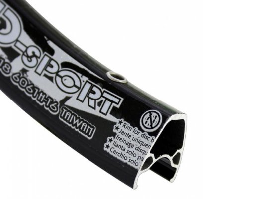 Обод  ALEX RIMS XD SPORT 26"х18ммх36Н, F/V, двойной, D, SSE, чёрный (МТВ)
