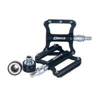 Педали быстросъёмные 4BIKE K349F черные, платформы, 99х72х10,5 мм, пром подшипник.